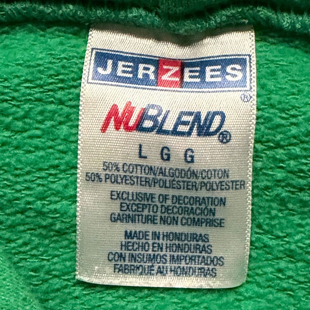 Vintage Oregon Ducks Hoodie Sweatshirt Mens Large Green Jerzees Pullover NCAA - Picture 5 of 5